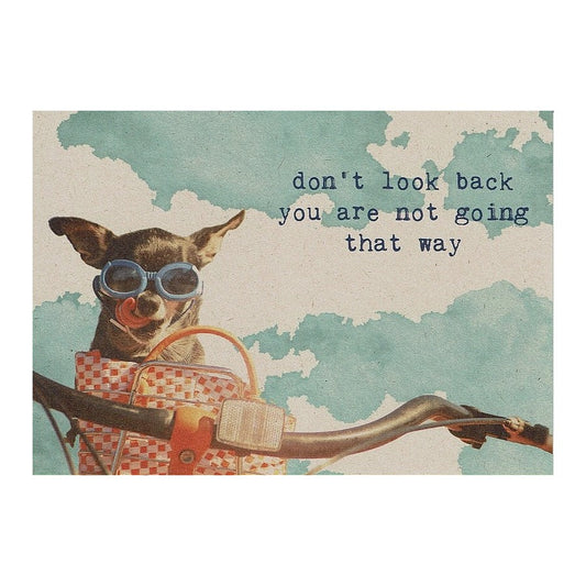 Postkaart 'Dont look back'
