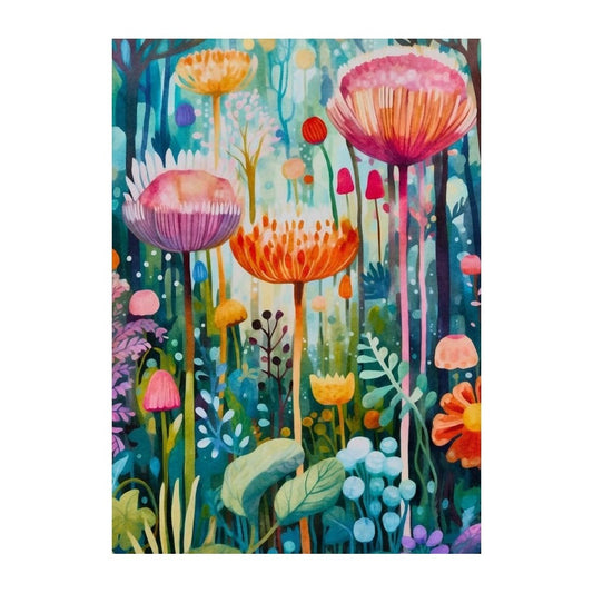 Kaart met kleurrijke bloemen A6