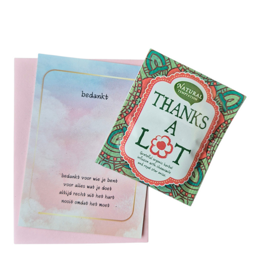kaartje bedankt met thank you thee