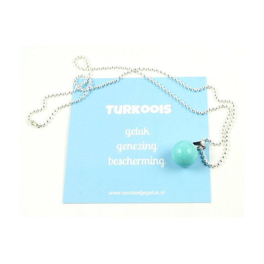 Ketting met turquoise hangertje