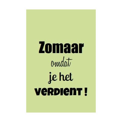 Label Zomaar omdat je het verdient