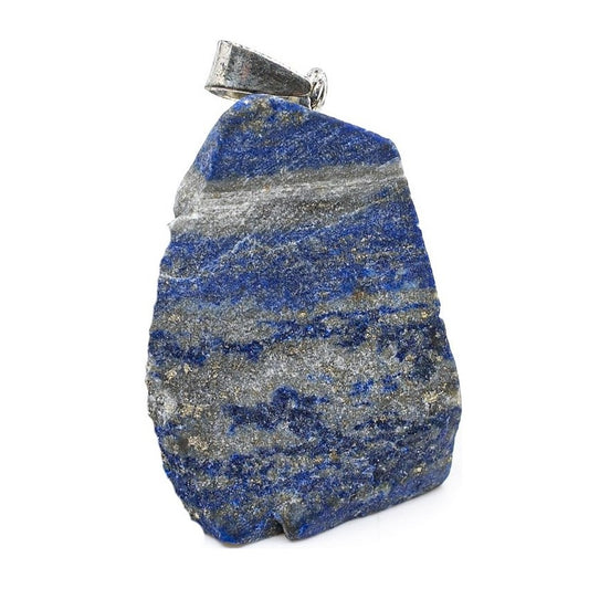 Lapis Lazuli edelsteen hanger 2 cm van ongepolijste  steen