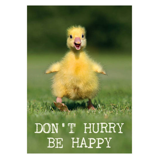 Postkaart Don't hurry be happy