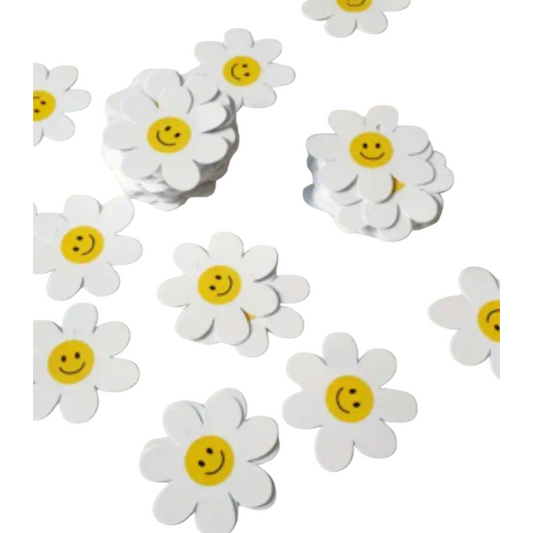 Bloemlabel van madeliefje 5 cm