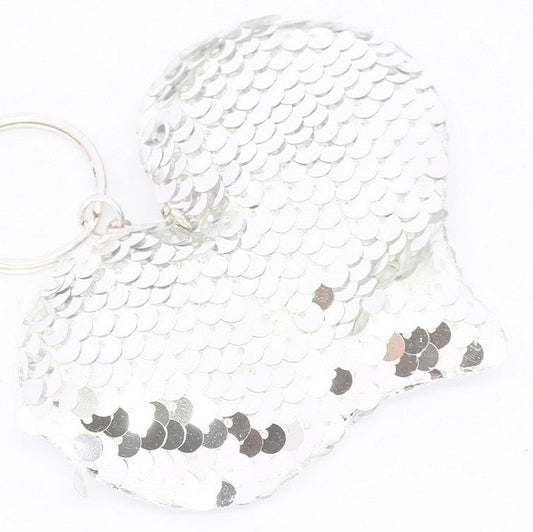 Sleutelhanger zilveren hart
