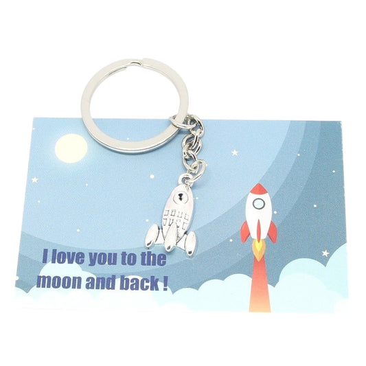 Sleutelhanger raket I Love you to the moon