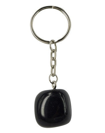 Sleutelhanger obsidiaan in kadozakje met uitlegje
