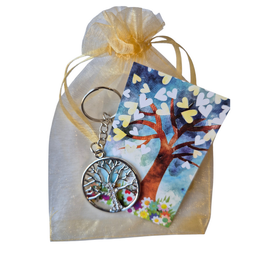 tree of life sleutelhanger met glitter