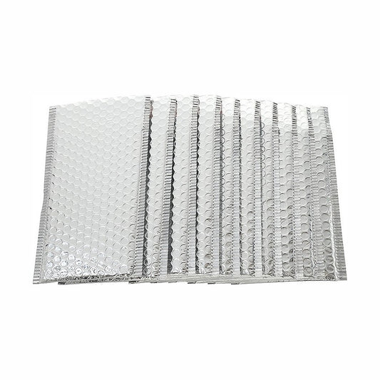 Metallic zilveren envelop 25 x 15 cm
